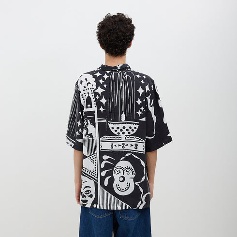 Polar Skate Co Spiral Shirt Black/White POL-SPIRALS Degli Uberti